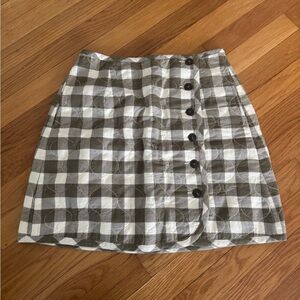 Madewell Quilted Flannel Mini-Skirt - NWT